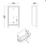 Furniture To Go Madrid Shoe Cabinet 2 Flip Down Doors Matt Black The Home and Office Stores