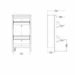 Furniture To Go Madrid Shoe Cabinet 2 Flip Down Doors Matt Black The Home and Office Stores