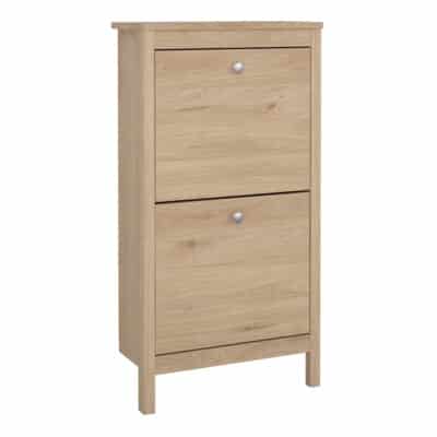 Furniture To Go Madrid shoe cabinet 2 flip down doors oak