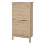 Furniture To Go Madrid Shoe Cabinet 2 Flip Down Doors Oak The Home and Office Stores
