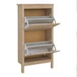 Furniture To Go Madrid Shoe Cabinet 2 Flip Down Doors Oak The Home and Office Stores