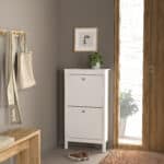 Furniture To Go Madrid Shoe Cabinet 2 Flip Down Doors White The Home and Office Stores