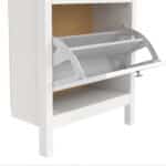 Furniture To Go Madrid Shoe Cabinet 2 Flip Down Doors White The Home and Office Stores