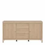 Furniture To Go Madrid Sideboard 2 Doors 3 Drawers Oak The Home and Office Stores