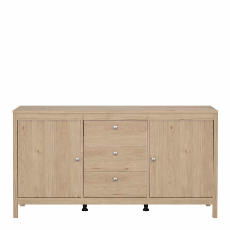 Furniture To Go Madrid Sideboard 2 Doors 3 Drawers Oak The Home and Office Stores