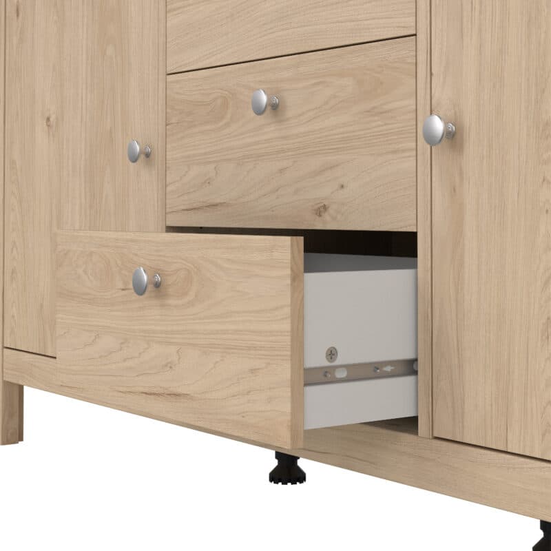 Furniture To Go Madrid Sideboard 2 Doors 3 Drawers Oak The Home and Office Stores