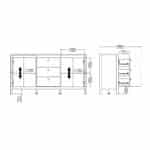 Furniture To Go Madrid Sideboard 2 Doors 3 Drawers Oak The Home and Office Stores