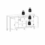 Furniture To Go Madrid Sideboard 2 Doors 3 Drawers Oak The Home and Office Stores
