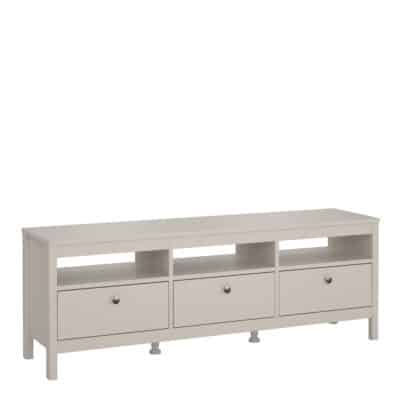 Furniture To Go Madrid tv unit 3 drawers cashmere