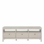 Furniture To Go Madrid TV Unit 3 Drawers Cashmere The Home and Office Stores