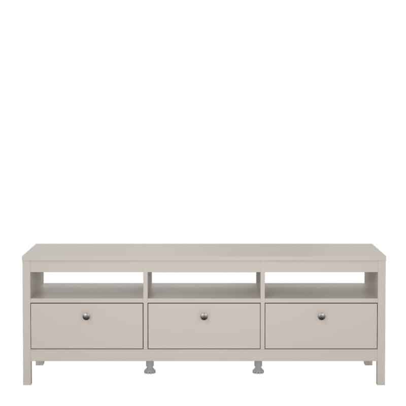Furniture To Go Madrid TV Unit 3 Drawers Cashmere The Home and Office Stores