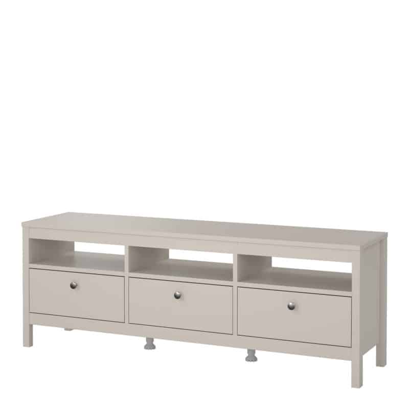 Furniture To Go Madrid TV Unit 3 Drawers Cashmere The Home and Office Stores