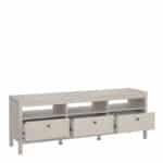 Furniture To Go Madrid TV Unit 3 Drawers Cashmere The Home and Office Stores