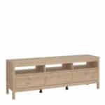 Furniture To Go Madrid TV unit 3 drawers oak
