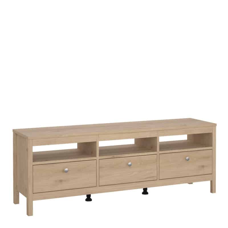 Furniture To Go Madrid TV unit 3 drawers oak