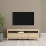 Furniture To Go Madrid TV Unit 3 Drawers Oak The Home and Office Stores