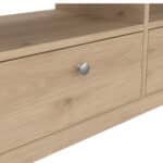 Furniture To Go Madrid TV Unit 3 Drawers Oak The Home and Office Stores