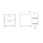 Furniture To Go Sofia Jackson Hickory 2 Drawer Nightstand The Home and Office Stores