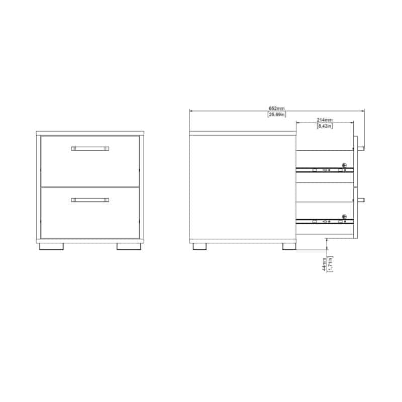 Furniture To Go Sofia Jackson Hickory 2 Drawer Nightstand The Home and Office Stores