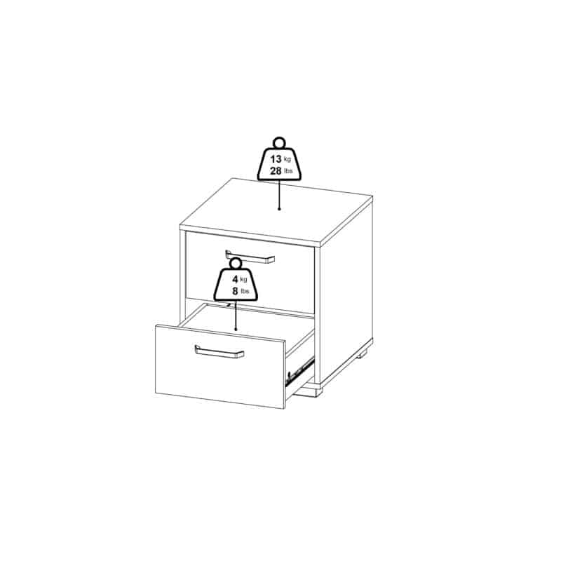 Furniture To Go Sofia Jackson Hickory 2 Drawer Nightstand The Home and Office Stores