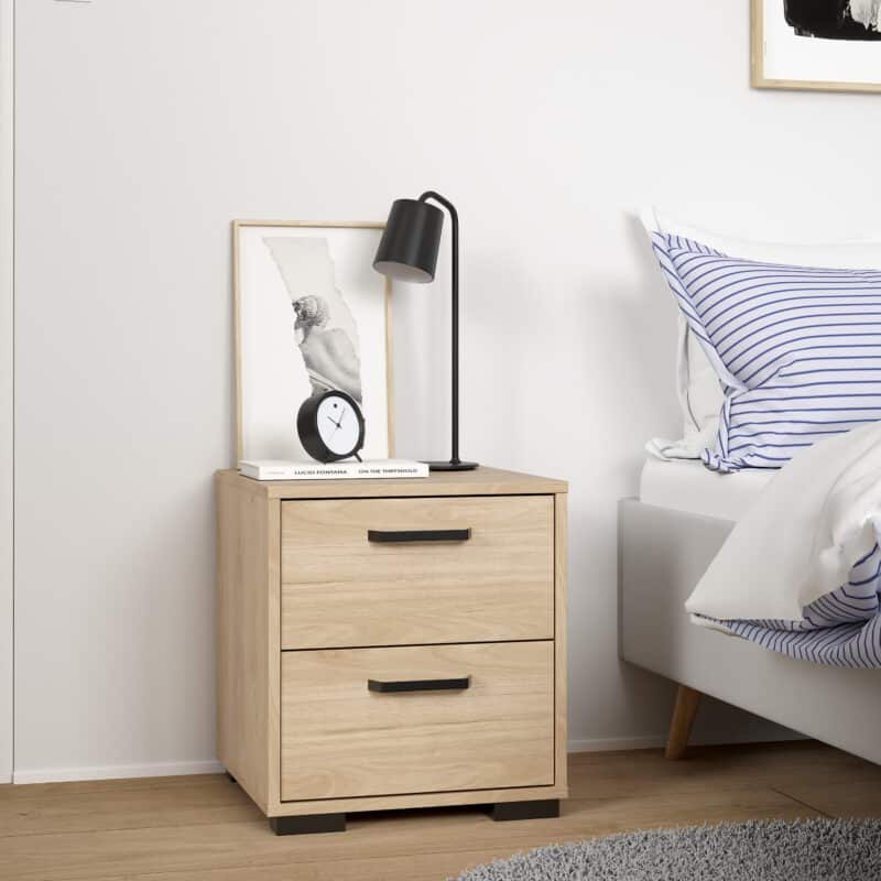 Furniture To Go Sofia Jackson Hickory 2 Drawer Nightstand The Home and Office Stores