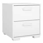Furniture To Go Sofia white 2 drawer nightstand