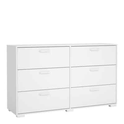 Furniture To Go Sofia white 6 drawer chest