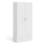 Furniture To Go Space 2 door 1 drawer wardrobe white
