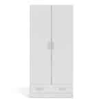 Furniture To Go Space 2 Door 1 Drawer Wardrobe White The Home and Office Stores