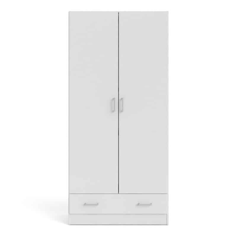 Furniture To Go Space 2 Door 1 Drawer Wardrobe White The Home and Office Stores
