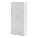 Furniture To Go Space 2 Door 1 Drawer Wardrobe White The Home and Office Stores