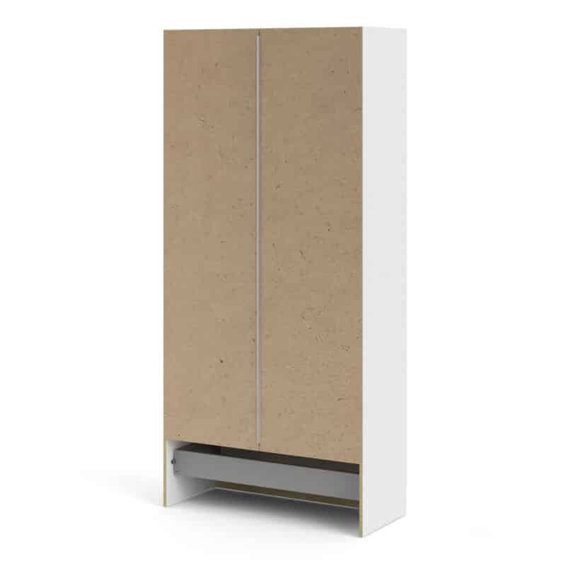 Furniture To Go Space 2 Door 1 Drawer Wardrobe White The Home and Office Stores