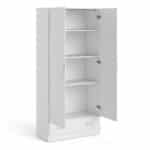 Furniture To Go Space 2 Door 1 Drawer Wardrobe White The Home and Office Stores