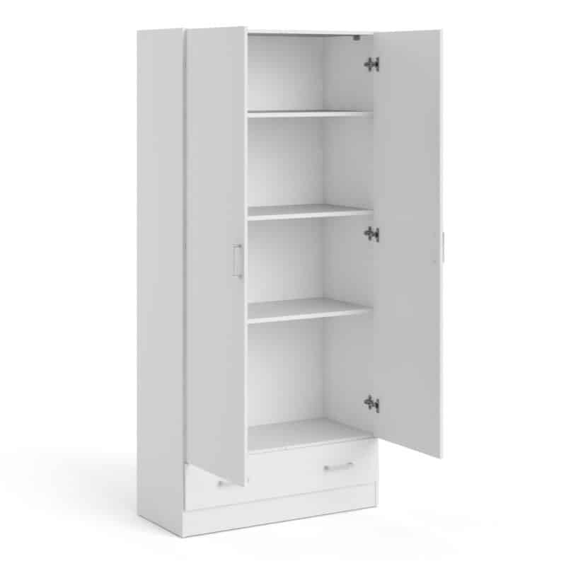 Furniture To Go Space 2 Door 1 Drawer Wardrobe White The Home and Office Stores