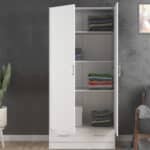 Furniture To Go Space 2 Door 1 Drawer Wardrobe White The Home and Office Stores