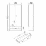 Furniture To Go Space 2 Door 1 Drawer Wardrobe White The Home and Office Stores