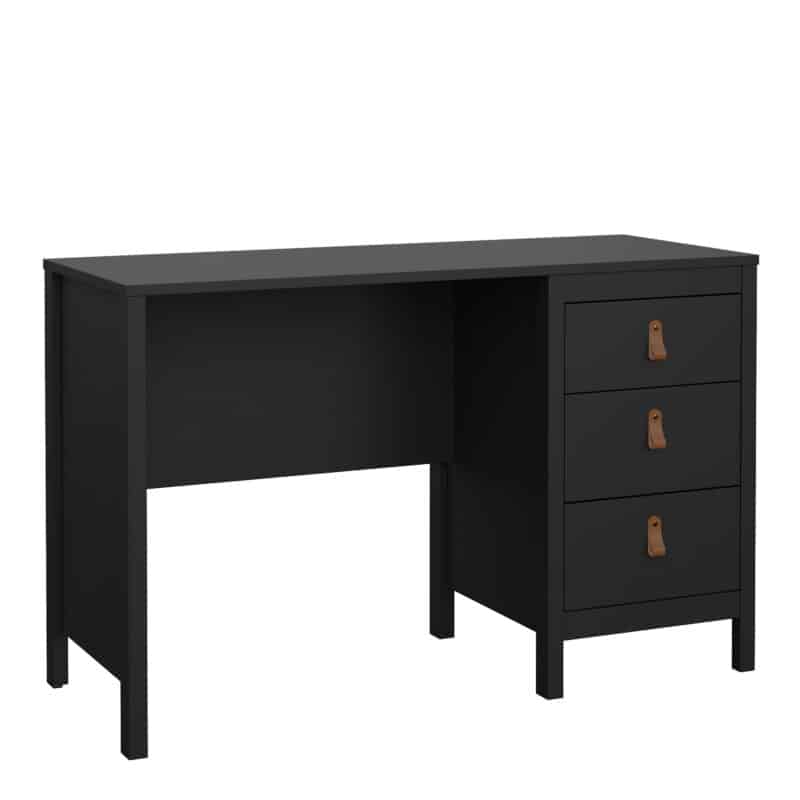 Furniture To Go Barcelona 3 drawer desk matt black