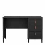 Furniture To Go Barcelona 3 Drawer Desk Matt Black The Home and Office Stores