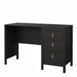Furniture To Go Barcelona 3 Drawer Desk Matt Black The Home and Office Stores