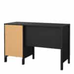 Furniture To Go Barcelona 3 Drawer Desk Matt Black The Home and Office Stores