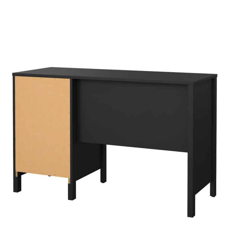 Furniture To Go Barcelona 3 Drawer Desk Matt Black The Home and Office Stores
