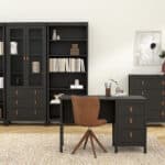 Furniture To Go Barcelona 3 Drawer Desk Matt Black The Home and Office Stores
