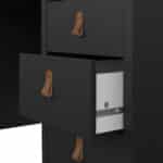 Furniture To Go Barcelona 3 Drawer Desk Matt Black The Home and Office Stores