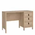Furniture To Go Barcelona 3 drawer desk oak
