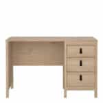 Furniture To Go Barcelona 3 Drawer Desk Oak The Home and Office Stores