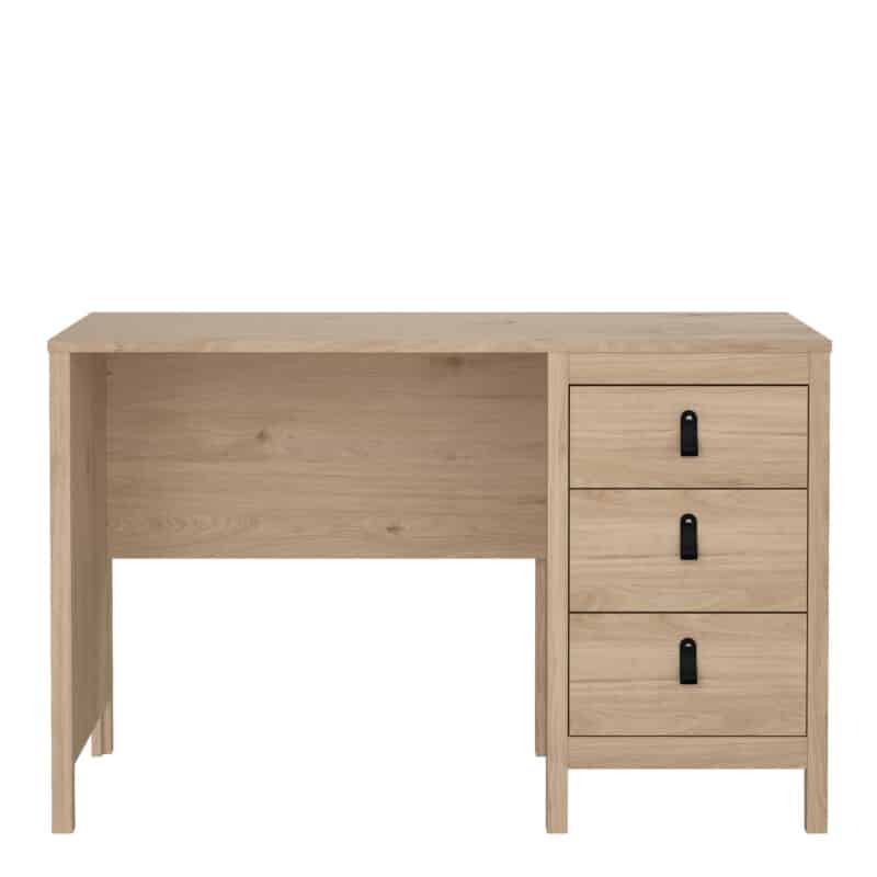 Furniture To Go Barcelona 3 Drawer Desk Oak The Home and Office Stores