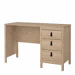 Furniture To Go Barcelona 3 Drawer Desk Oak The Home and Office Stores
