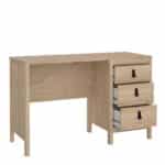 Furniture To Go Barcelona 3 Drawer Desk Oak The Home and Office Stores