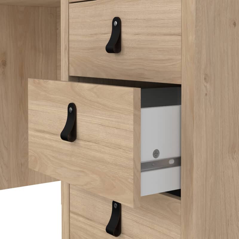 Furniture To Go Barcelona 3 Drawer Desk Oak The Home and Office Stores