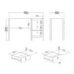 Furniture To Go Barcelona 3 Drawer Desk Oak The Home and Office Stores